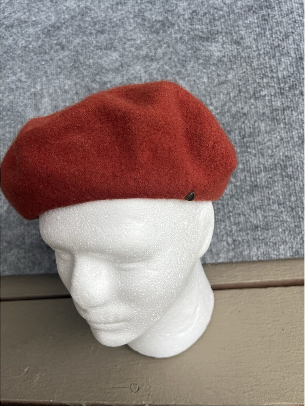 Vintage Liz Claiborne Rusty Orange  Wool Nylon Beret